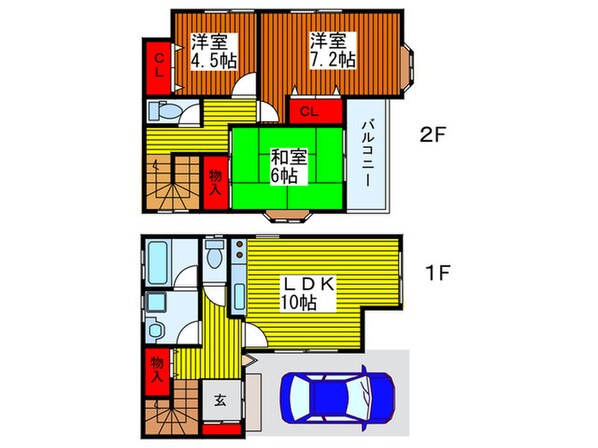 中町・一戸建貸家の物件間取画像